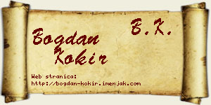Bogdan Kokir vizit kartica